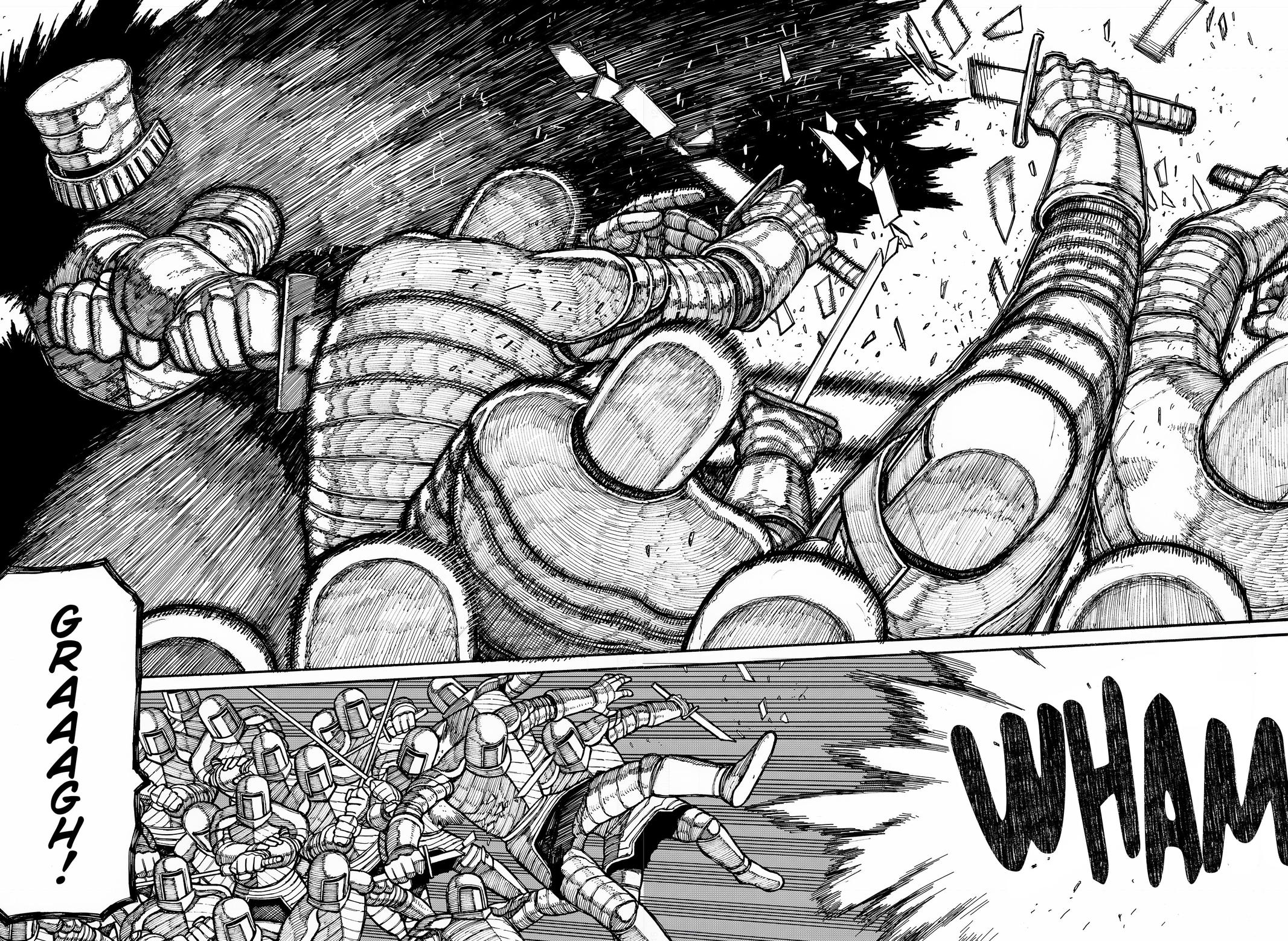 Centuria Manga Chapter 16 page 2 - Ironclad Guillaume scene