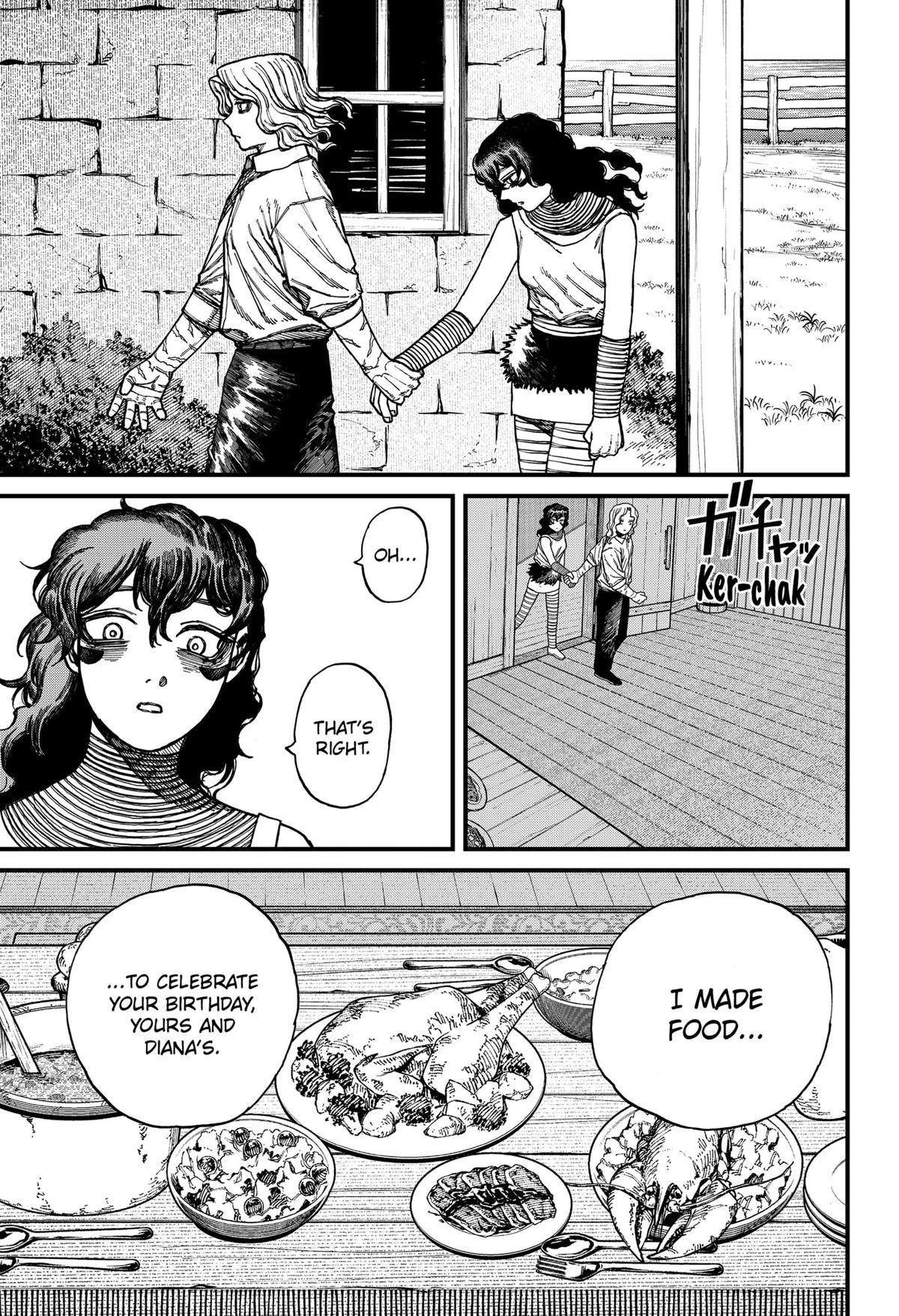 Centuria Manga Chapter 28 page 5 - A Feast for Four scene