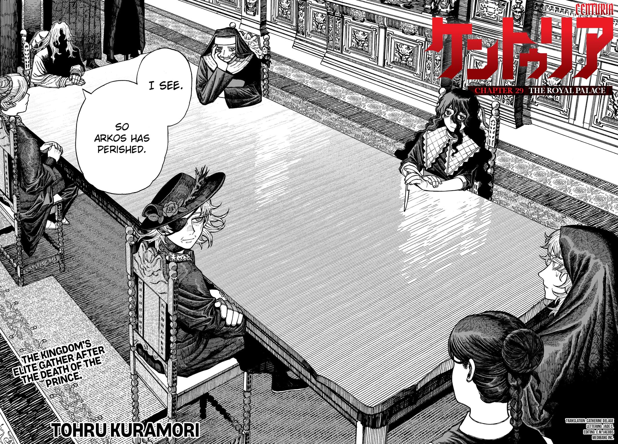 Centuria Manga Chapter 29 page 2 - The Royal Palace scene