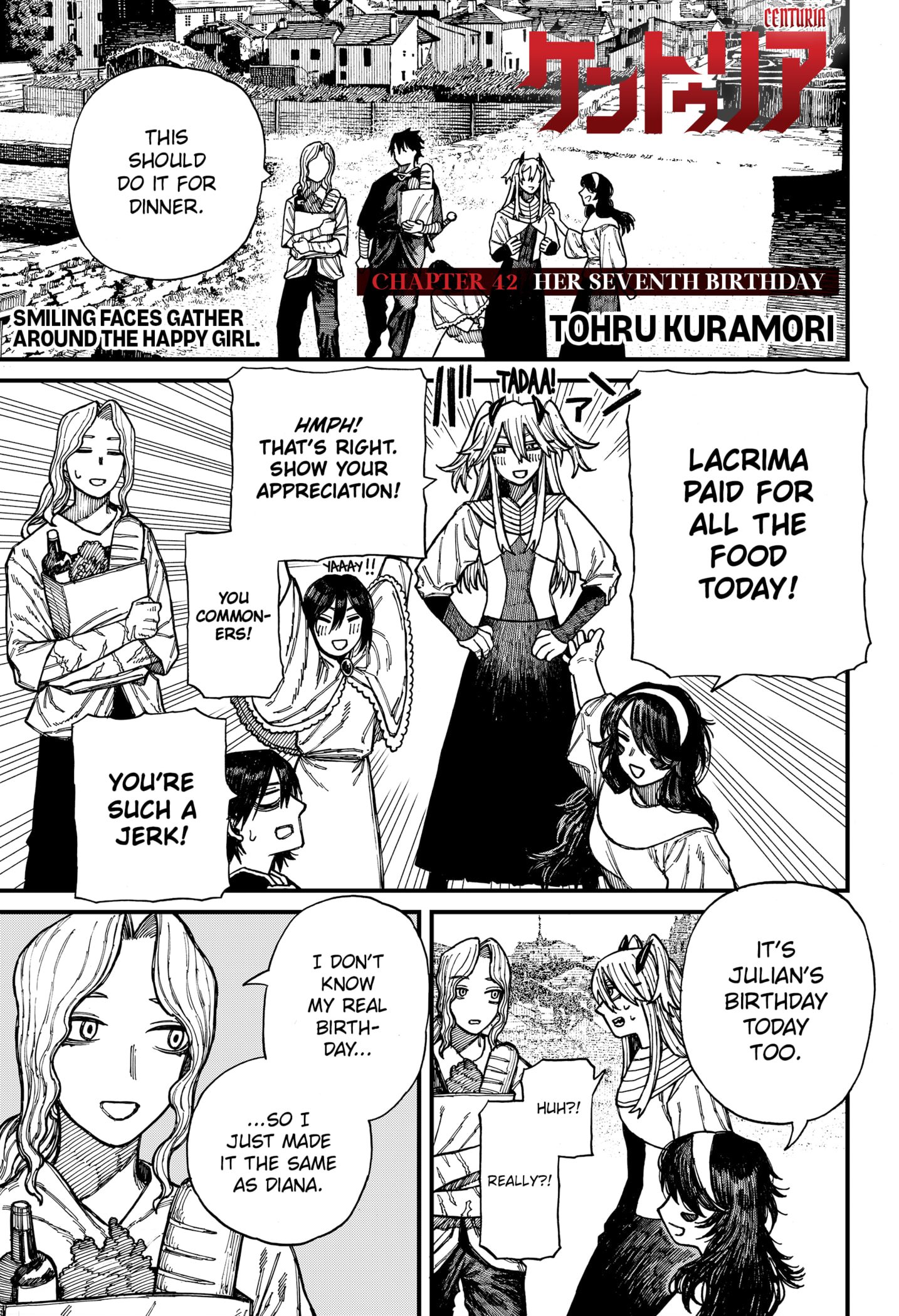 Centuria Manga Chapter 42 page 1 - Her Seventh Birthday scene