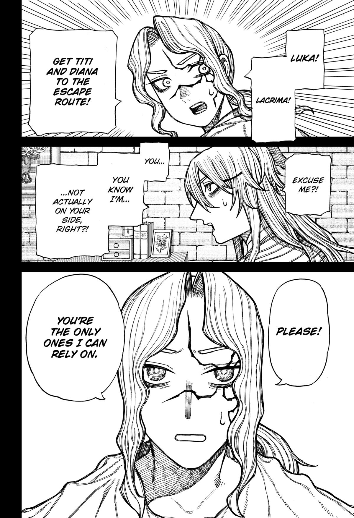 Centuria Manga Chapter 43 page 2 - Lacrima's Resolve scene