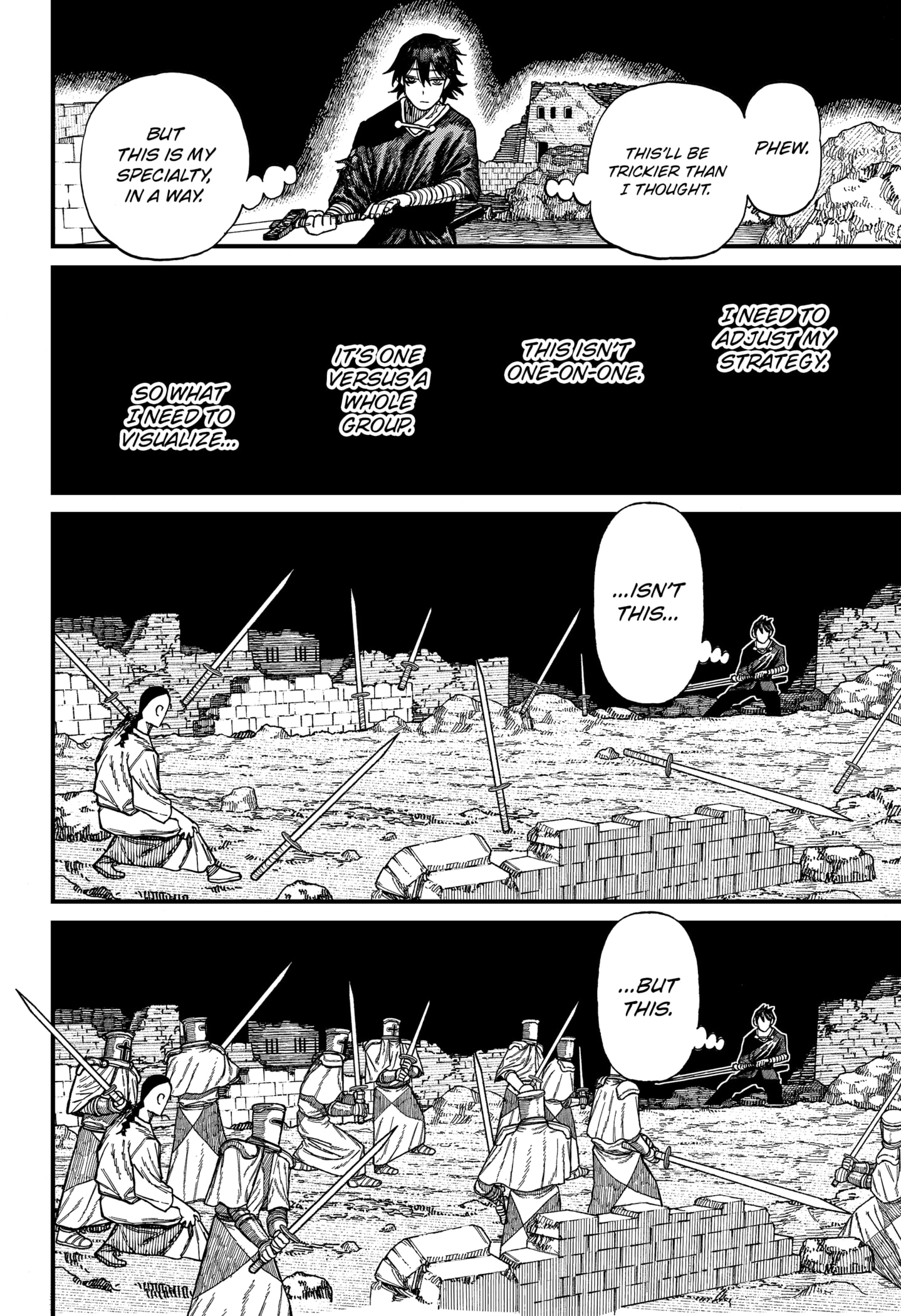 Centuria Manga Chapter 45 page 10 - Sword and Shield scene