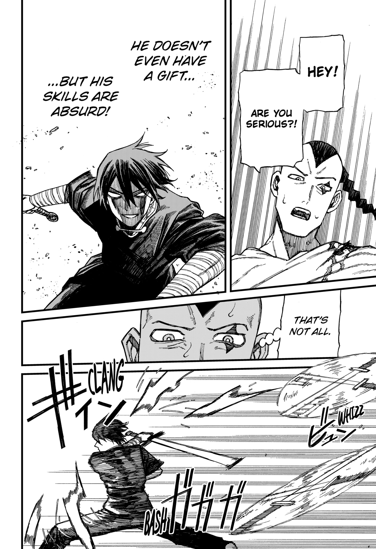 Centuria Manga Chapter 45 page 12 - Sword and Shield scene