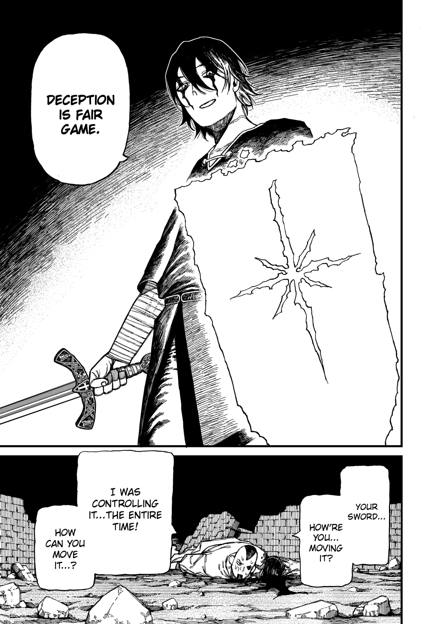 Centuria Manga Chapter 45 page 19 - Sword and Shield scene