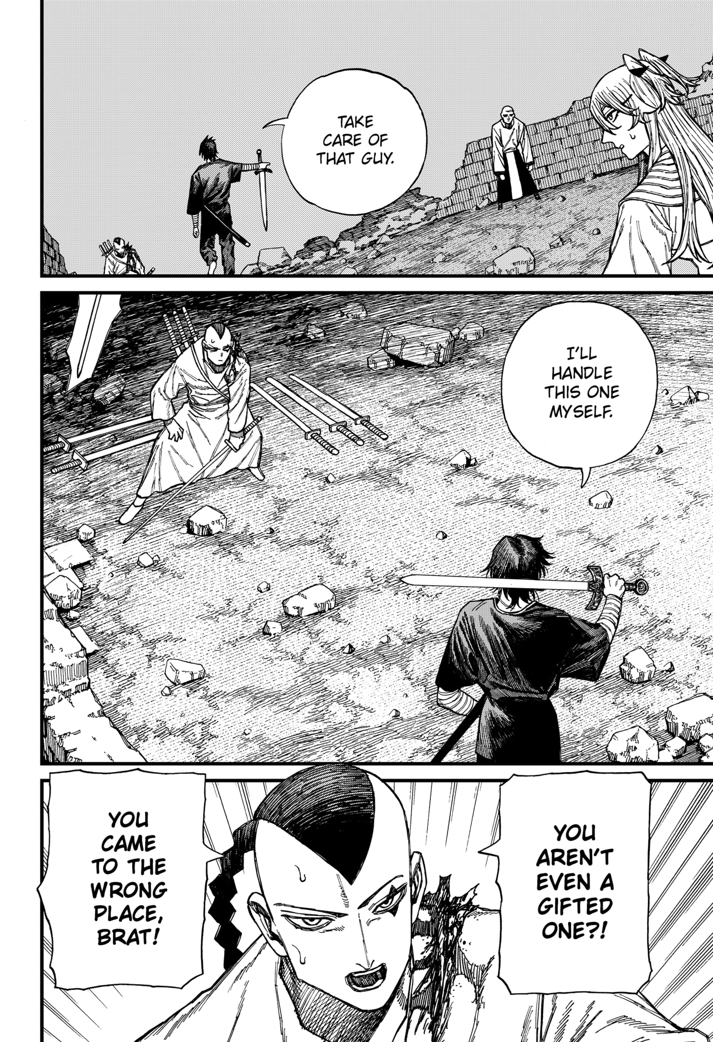 Centuria Manga Chapter 45 page 4 - Sword and Shield scene