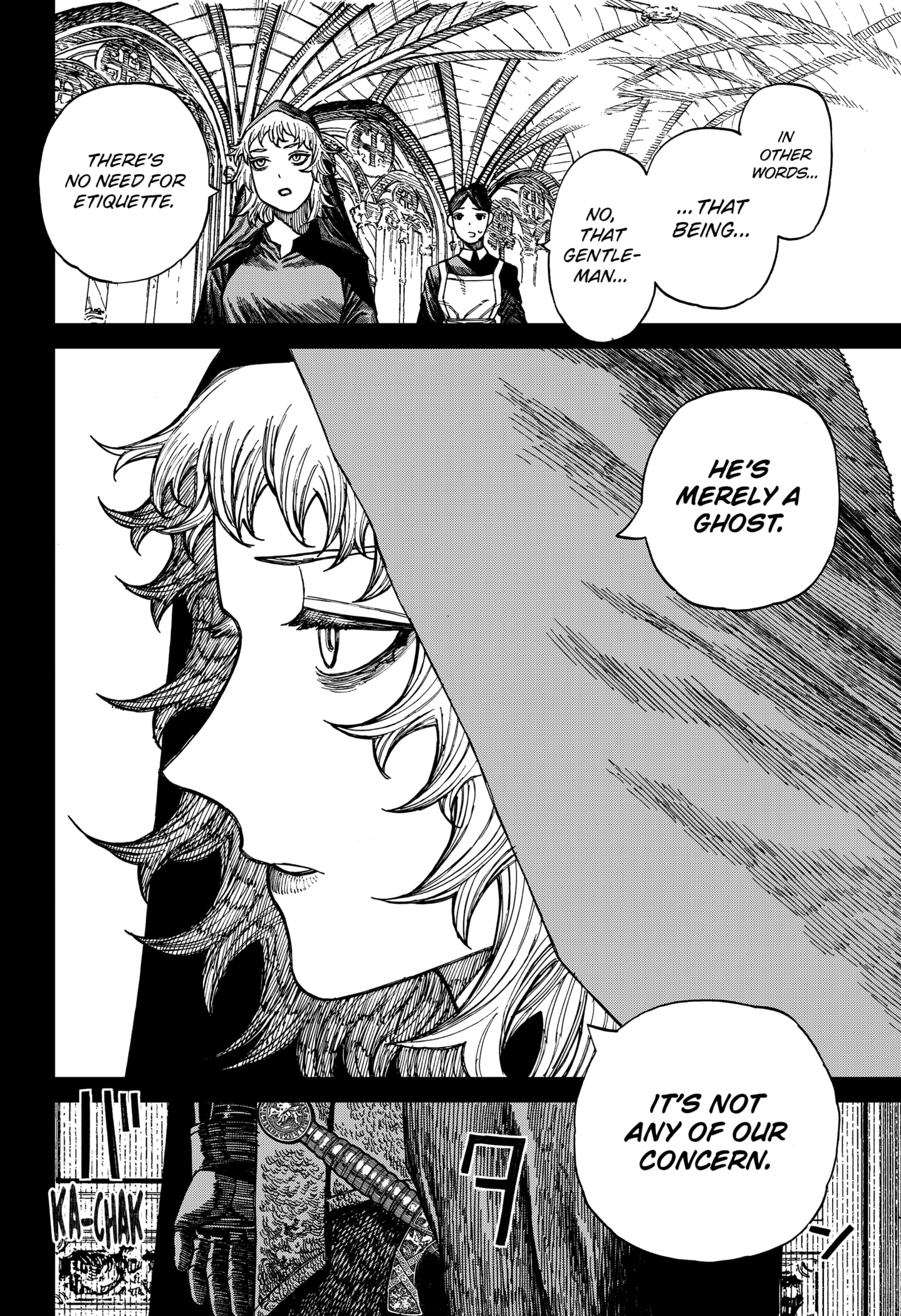 Centuria Manga Chapter 46 page 10 - The Faceless Black Knight scene