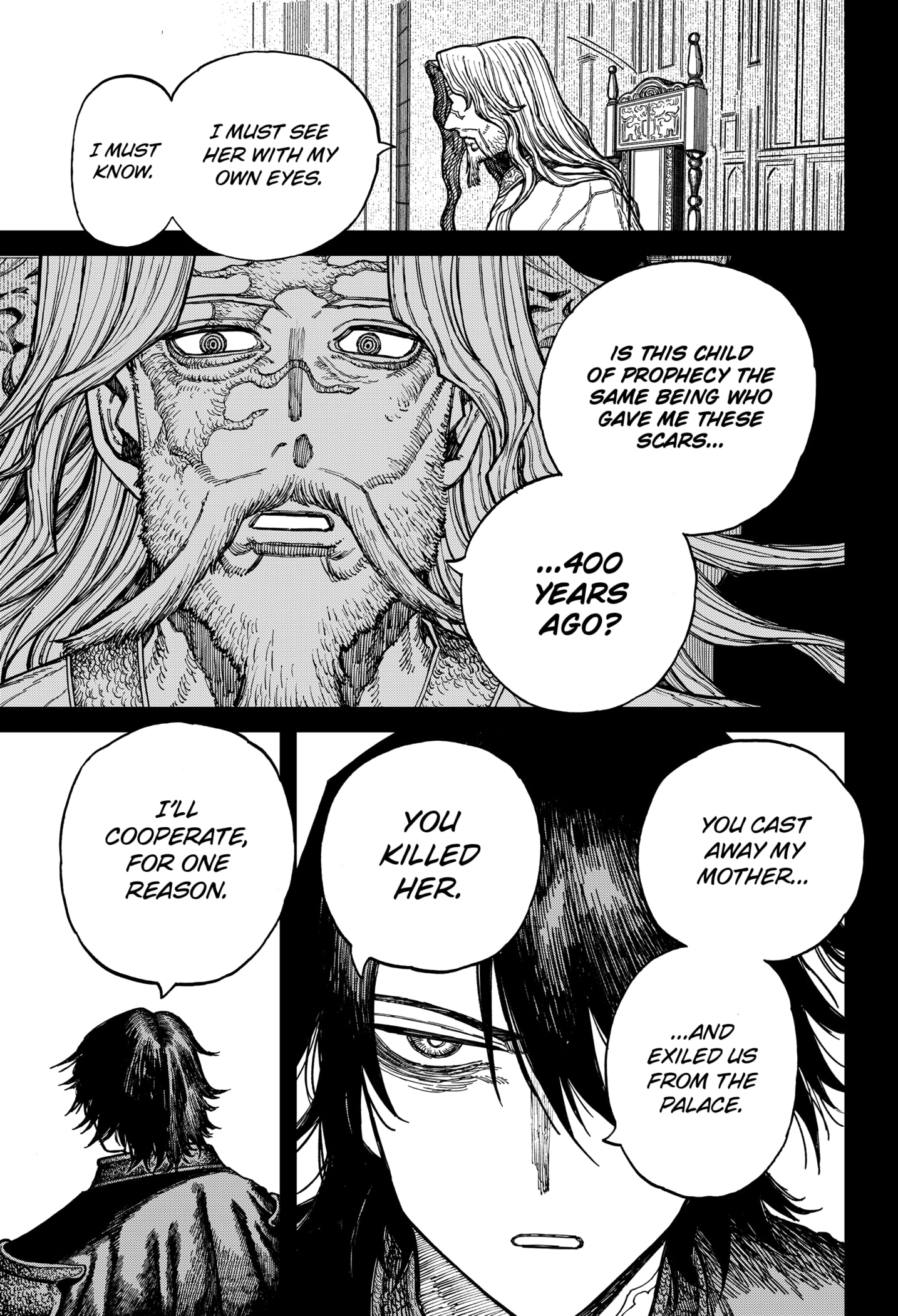 Centuria Manga Chapter 46 page 19 - The Faceless Black Knight scene