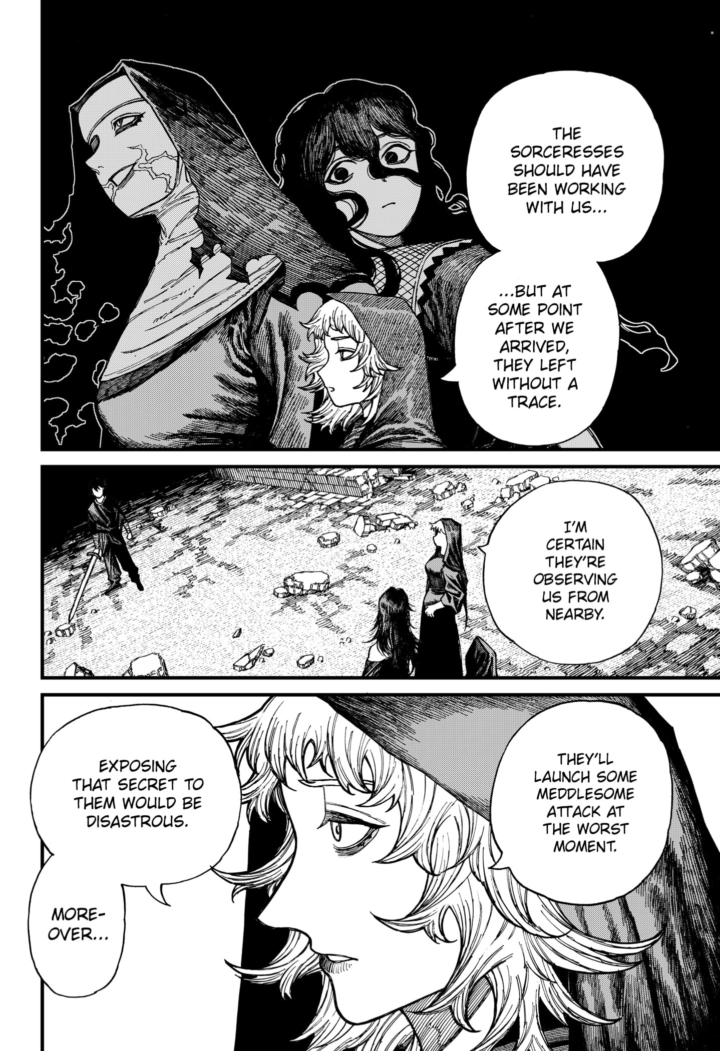 Centuria Manga Chapter 46 page 2 - The Faceless Black Knight scene