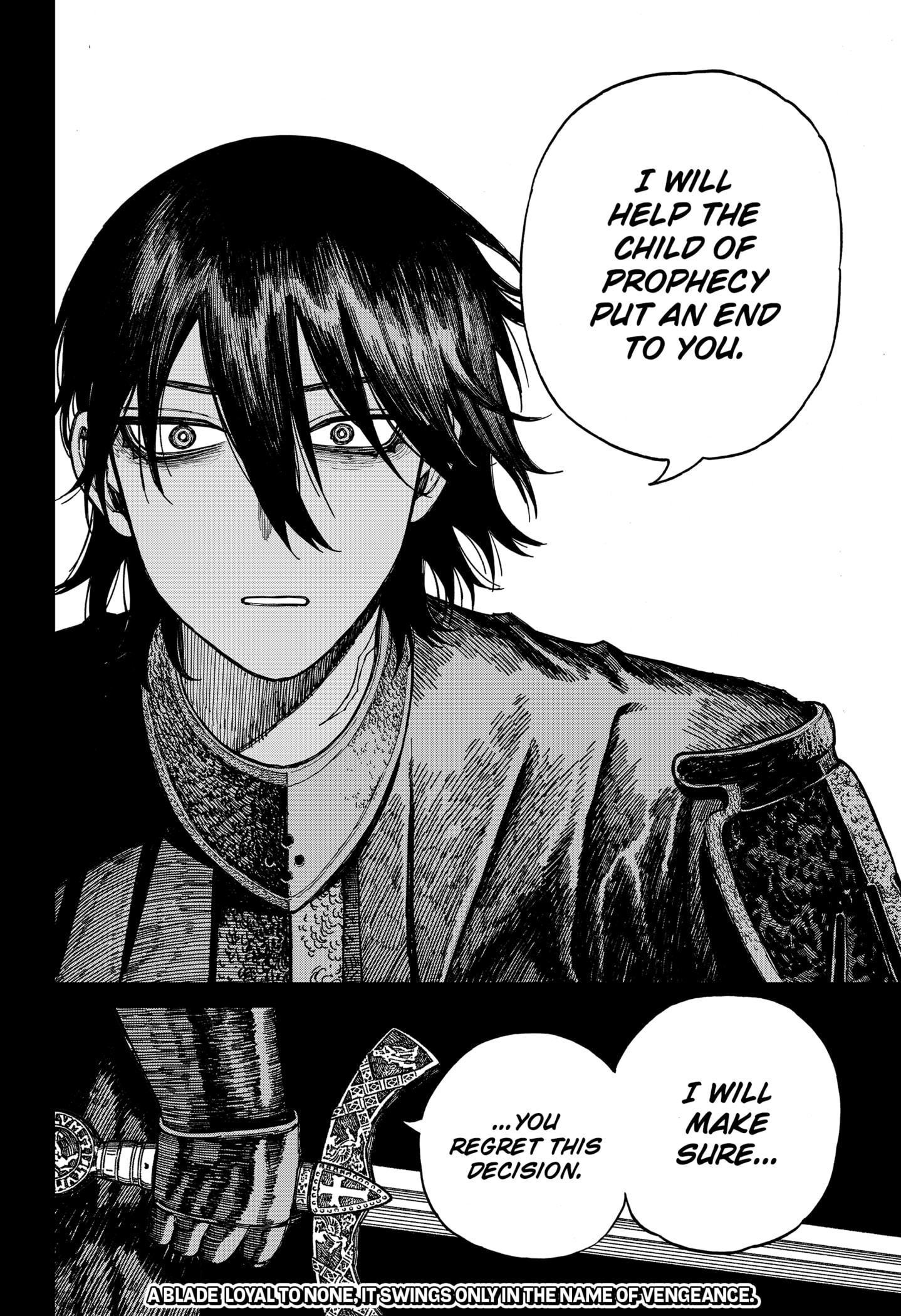 Centuria Manga Chapter 46 page 20 - The Faceless Black Knight scene