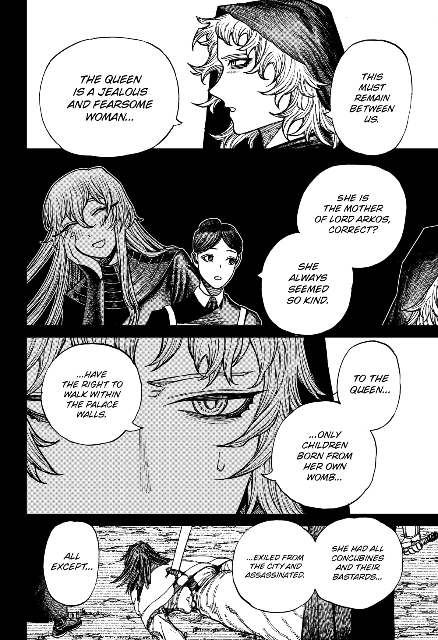 Centuria Manga Chapter 46 page 8 - The Faceless Black Knight scene