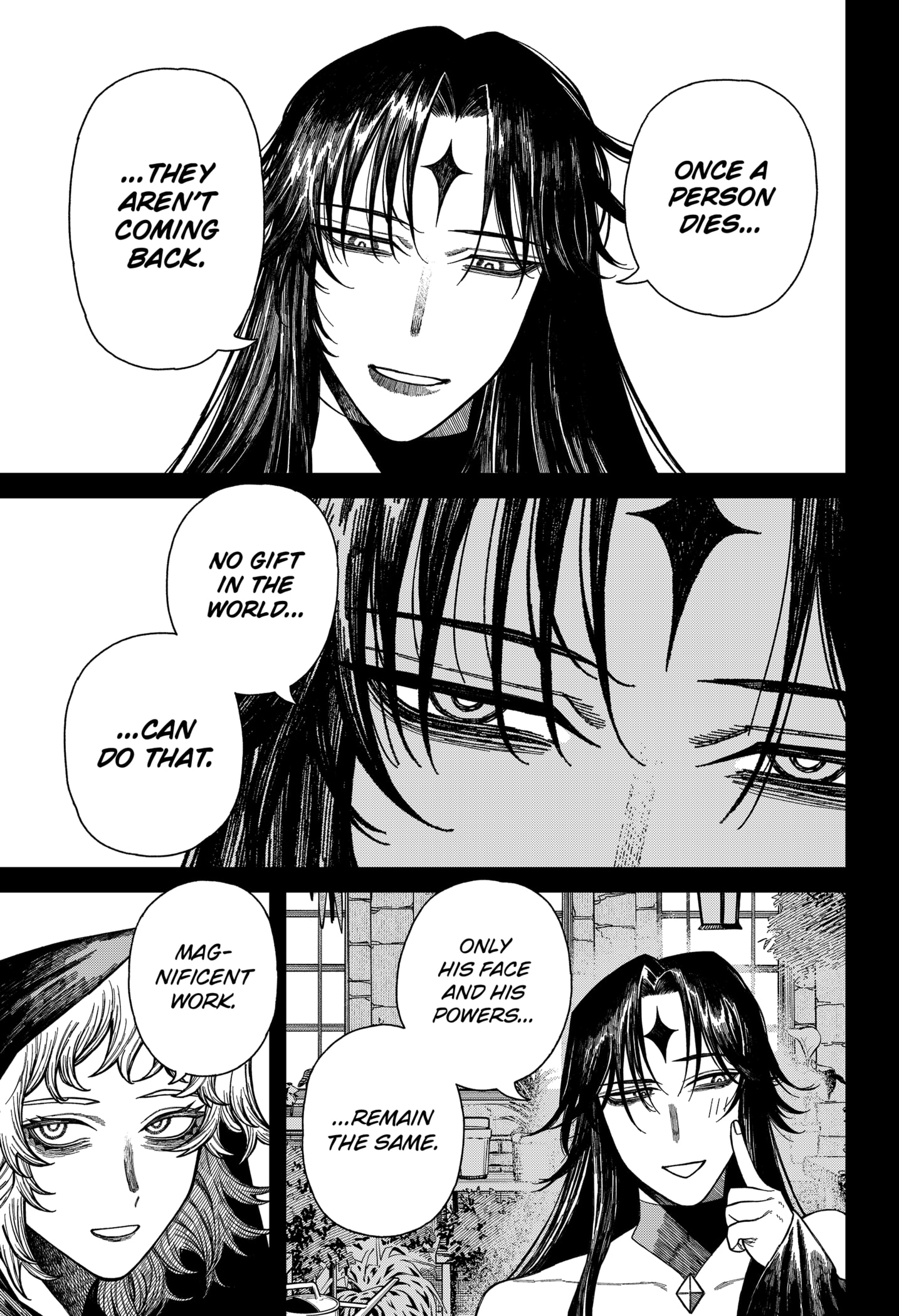 Centuria Manga Chapter 49 page 3 - Grave Robber Helem scene