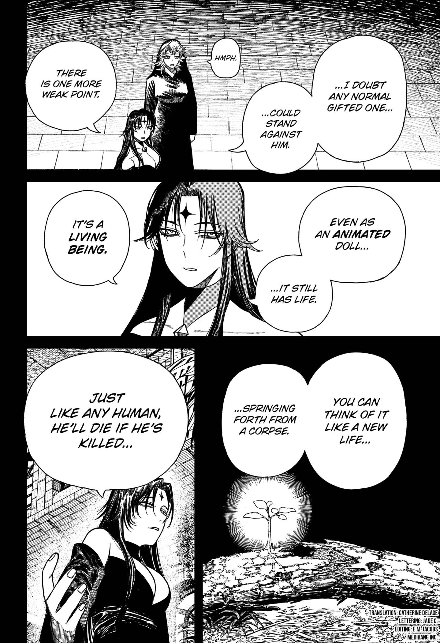 Centuria Manga Chapter 49 page 8 - Grave Robber Helem scene