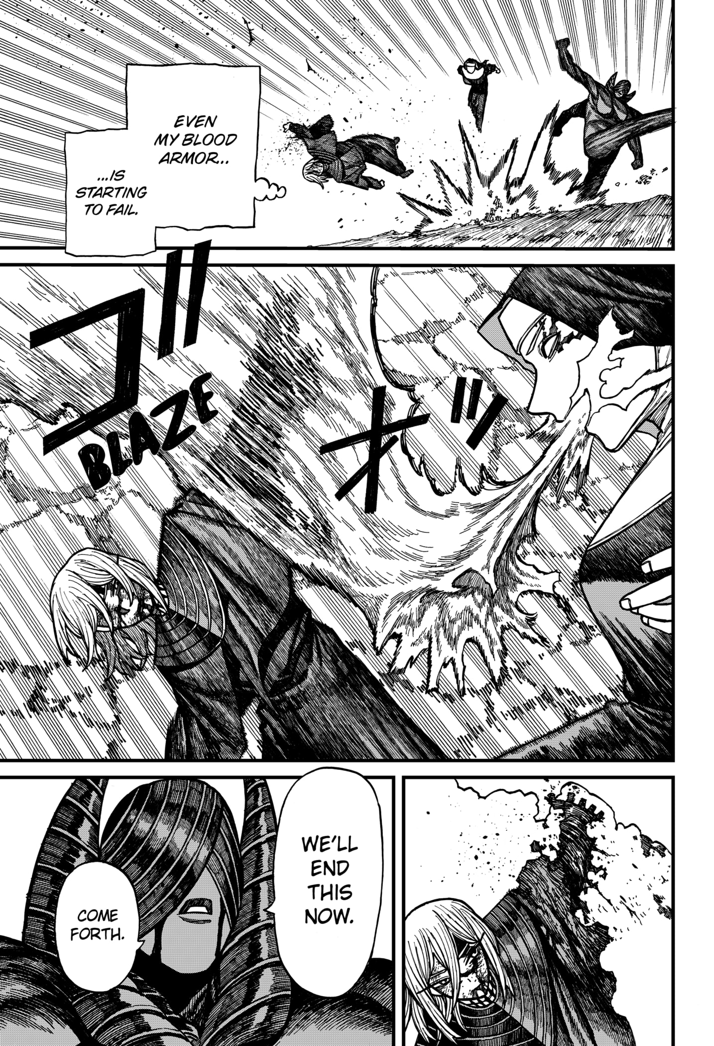 Centuria Manga Chapter 61 page 17 - Three Against One scene