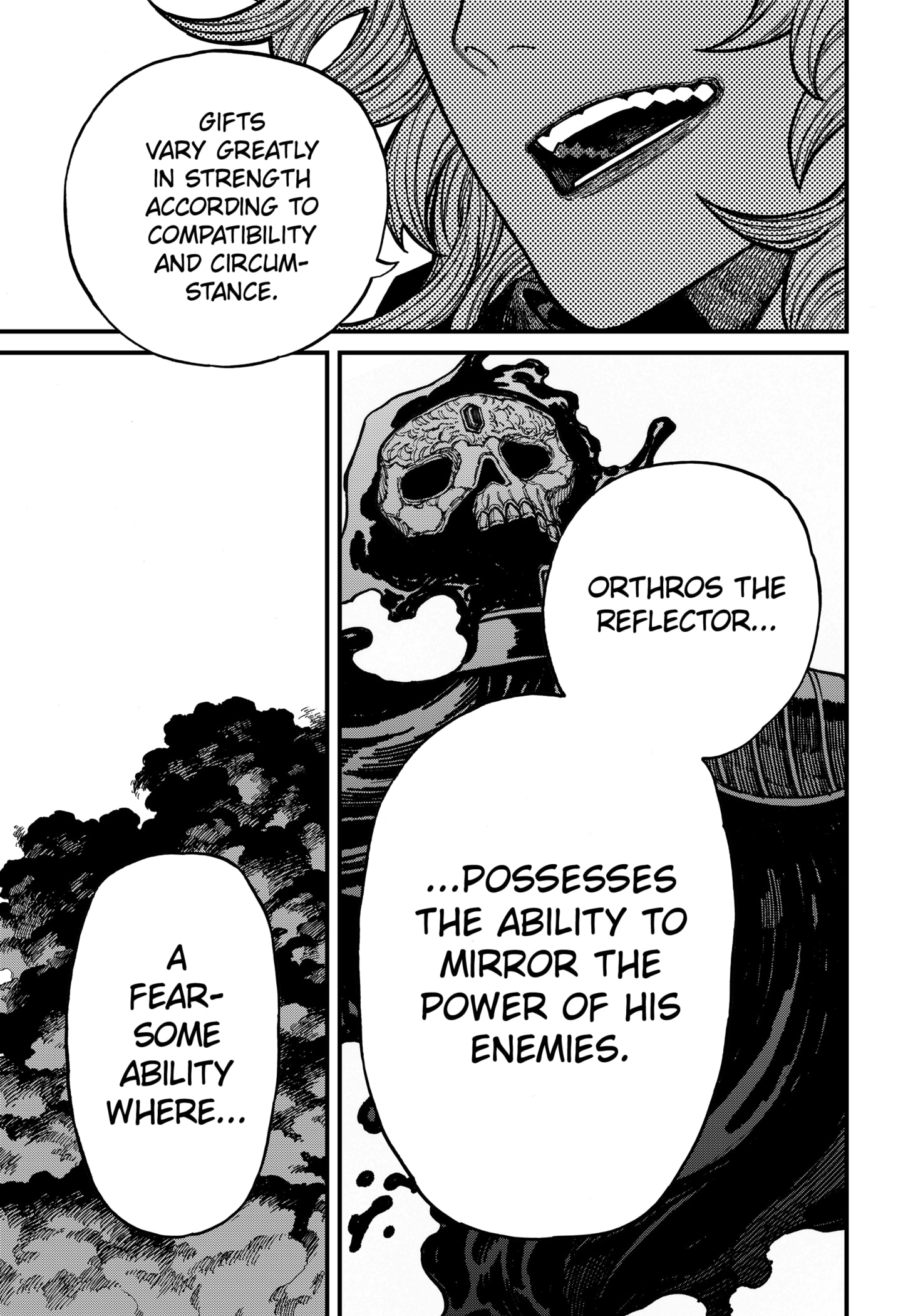 Centuria Manga Chapter 65 page 15 - Orthros The Reflector scene